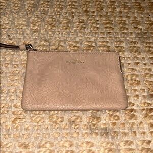 Coach Taupe Leather Wristlet